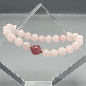 Stone Pink Beaded Bracelet